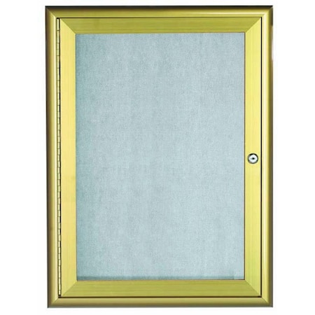 Aarco Indoor/Outdoor Waterfall Series Bulletin Board Gold 36"x24" OWFC3624G